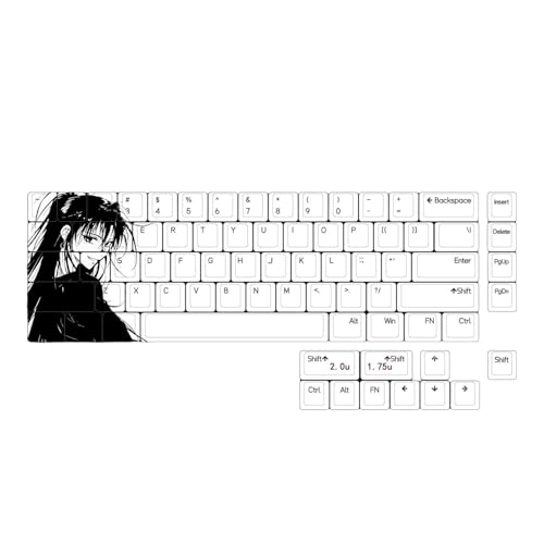 MOONDAME Original Height Girl Tastenkappen Set 75 Tasten Farbstoffsublimiert Verbessert Die Farbbeständigkeit Für Benutzer Mechanischer Tastaturen von MOONDAME