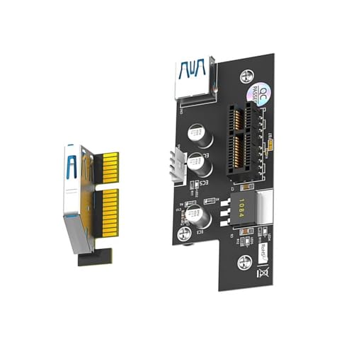 MOONDAME PCIE 1X Zu 1X Karte 15Pin Power LED Anzeigen Mit Magnetische Fuß Pad Konverter Adapter Für Bergbau PCIE Extender von MOONDAME
