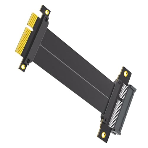 MOONDAME PCIE Kabel PCIE4.0-Riser Karte 180-Grad Zu-180-Grad Flachverlängerungskabel Motherboard Extender Adapter von MOONDAME