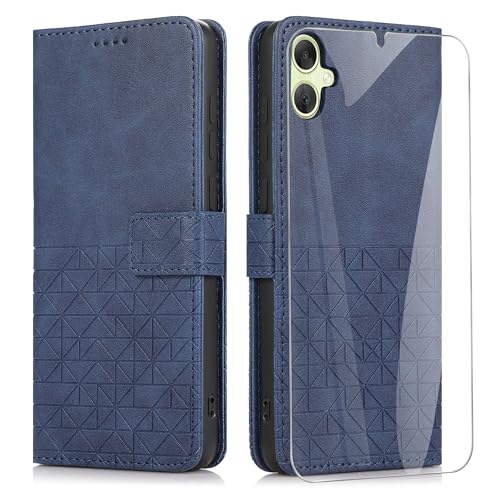 MOONESS Handyhülle für Samsung Galaxy A05 4G 6.7" Hülle Leder + Schutzfolie,Schutzhülle für Samsung Galaxy A05 4G,Magnetisch PU Leder Tasche Case für Samsung Galaxy A05 4G - Blau MOONESS Handyhülle für Samsung Galaxy A05 4G 6.7" Hülle Leder + Schutzfolie,Schutzhülle für Samsung Galaxy A05 4G,Magnetisch PU Leder Tasche Case für Samsung Galaxy A05 4G - Blau von MOONESS