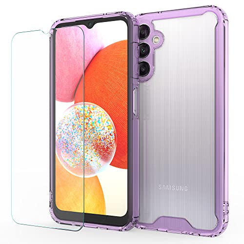 MOONESS Hülle kompatibel mit Samsung Galaxy A14 4G / 5G 6,6 Zoll,Handyhülle für Samsung Galaxy A14 4G / 5G mit Schutzfolie,Silikon TPU mit PC Schutzhülle Backcover - Lila MOONESS Hülle kompatibel mit Samsung Galaxy A14 4G / 5G 6,6 Zoll,Handyhülle für Samsung Galaxy A14 4G / 5G mit Schutzfolie,Silikon TPU mit PC Schutzhülle Backcover - Lila von MOONESS