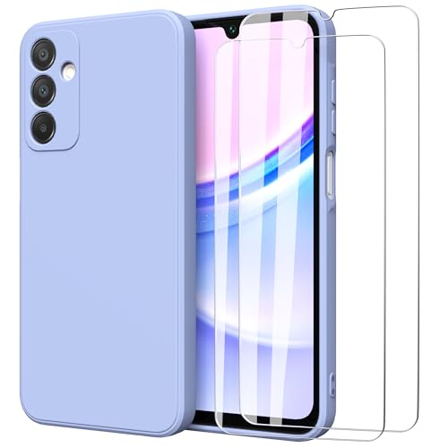 MOONESS kompatibel mit Samsung Galaxy A15 4G / 5G 6,5 Zoll Hülle,Handyhülle für Samsung Galaxy A15 4G / 5G mit 2 Stück Schutzfolie,Liquid Silikon TPU Schutzhülle Dünn Backcover - Violett MOONESS kompatibel mit Samsung Galaxy A15 4G / 5G 6,5 Zoll Hülle,Handyhülle für Samsung Galaxy A15 4G / 5G mit 2 Stück Schutzfolie,Liquid Silikon TPU Schutzhülle Dünn Backcover - Violett von MOONESS