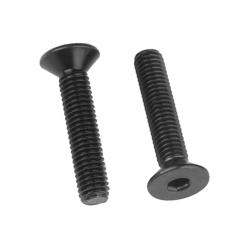 MOOPW Senkkopfschrauben Bolzen - Klasse 10.9 Kohlenstoffstahl Hex Innensechskant Schrauben Flachkopf Maschine Inbusschrauben M8 M10 M12 von MOOPW