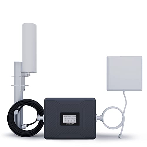 MOPHAMP Signalverstärker GSM 3G 4G LTE Triband 900/1800/2600MHz Band 8/3/1 Mobilfunkverstärker Kompatibel mit E-Plus, O2, T-Mobile, Vodafone von MOPHAMP