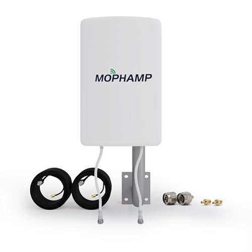 Mophamp MIMO LTE Router Richtantenne 4G 5G 698-3800Mhz 2x10m Kabel passend zu Router Huawei Vodafone Telekom Speedport Speedbox O2 FritzBox LTE TP Link Teltonika von MOPHAMP