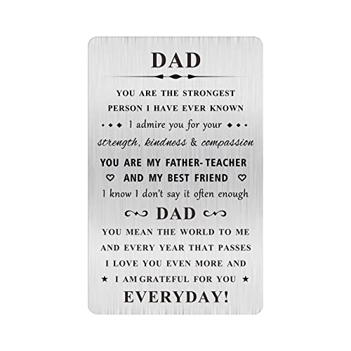 MOQIYXL Dad Wallet Card, Meaningful Christmas Gifts for Dad, Dad Birthday Gifts from Son Daughter Unique, Fathers Day Present von MOQIYXL