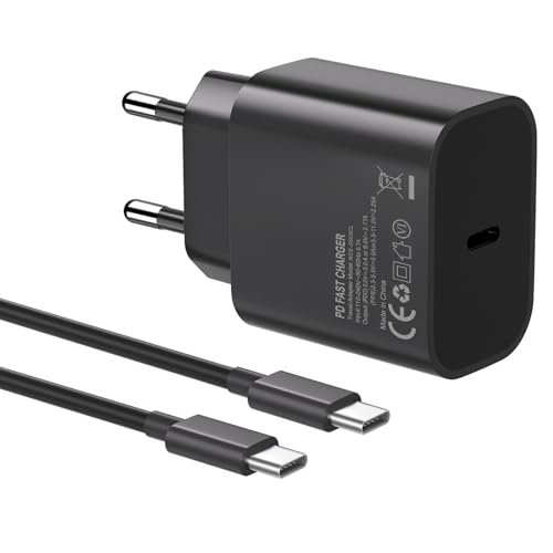 USB C Ladegerät,2er-Pack 25W Schnellladegerät Netzteil mit 2er-Pack 2M Ladekabel für Samsung Galaxy S24 /S24+ /S24 Ultra /S23 /S22 /S21 /S20 te 20 /S10 /S9 /A73 für iPhone 15 Pro/für iPad Pro von MORELOCO