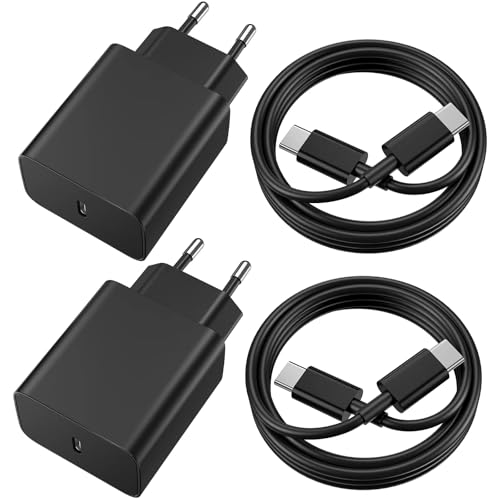 45W USB C Ladegerät Mit Kabel 2M für Samsung Galaxy S24 S23 S22 S21 S20 FE S10 S9 S8 A55 A54 A53 5G A52 A51 A50 A34 A33 A23 A13 A12, Schnellladegerät Adapter (2PACK-6.6FT) von MORELOCO