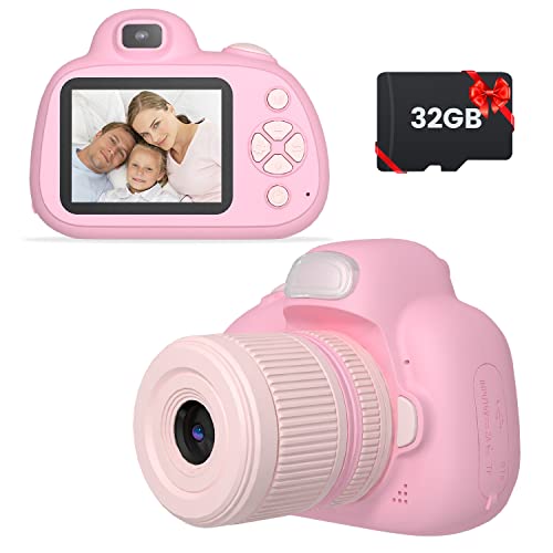 MOREXIMI Kinderkamera, Digitalkamera für Kinder im Alter von 3–8 Jahren, Geburtstagsgeschenk, Spielzeug für Mädchen und Jungen (Rosa) von MOREXIMI