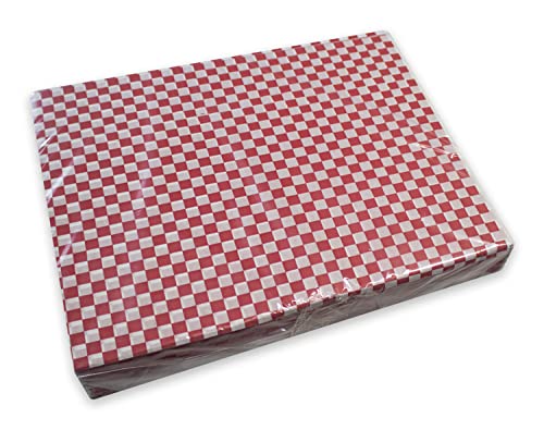 Fettschutzpapier, Format 28 cm x 34 cm, Boxen mit 3.000 Stück, Vichy Rot von MORIGAMI