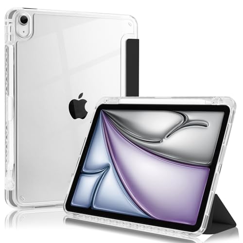 MOROCK Hülle für iPad Air 27.9 cm M3/M2 2025/2024, iPad Air 5th/4th Gen. 10.9 Zoll 2022/2020 mit Stifthalter, Trifold Stand Case für Air 7/6/5/4, stoßfeste Abdeckung mit transparenter Rückschale, MOROCK Hülle für iPad Air 27.9 cm M3/M2 2025/2024, iPad Air 5th/4th Gen. 10.9 Zoll 2022/2020 mit Stifthalter, Trifold Stand Case für Air 7/6/5/4, stoßfeste Abdeckung mit transparenter Rückschale, von MOROCK