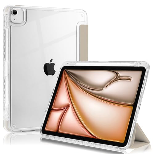 MOROCK Schlanke Hülle für iPad Air 13 Zoll M3/M2 2025/2024, iPad Pro 12,9 Zoll 6. / 5. Generation 2022/2021 mit Stifthalter, Trifold Stand Case, Stoßfeste Abdeckung mit klarer Rückschale, Haferkaffee MOROCK Schlanke Hülle für iPad Air 13 Zoll M3/M2 2025/2024, iPad Pro 12,9 Zoll 6. / 5. Generation 2022/2021 mit Stifthalter, Trifold Stand Case, Stoßfeste Abdeckung mit klarer Rückschale, Haferkaffee von MOROCK