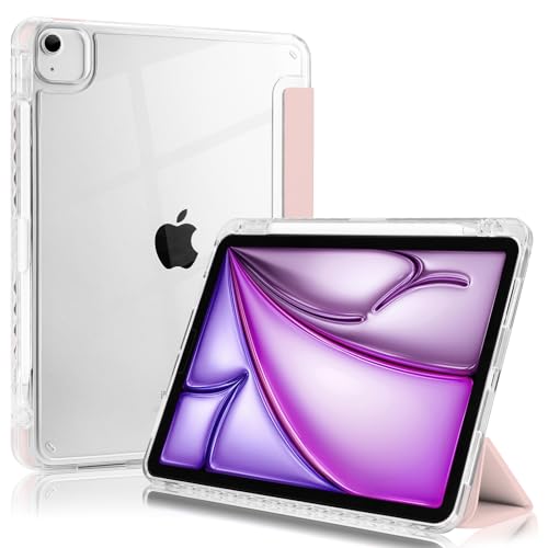 MOROCK Slim Case für iPad Air 13 Zoll M3/M2 2025/2024, iPad Pro 12.9 Zoll 6th/5th Generation 2022/2021 mit Stifthalter, Trifold Stand Case, Stoßfeste Abdeckung mit Klarer Rückschale, Rosa MOROCK Slim Case für iPad Air 13 Zoll M3/M2 2025/2024, iPad Pro 12.9 Zoll 6th/5th Generation 2022/2021 mit Stifthalter, Trifold Stand Case, Stoßfeste Abdeckung mit Klarer Rückschale, Rosa von MOROCK