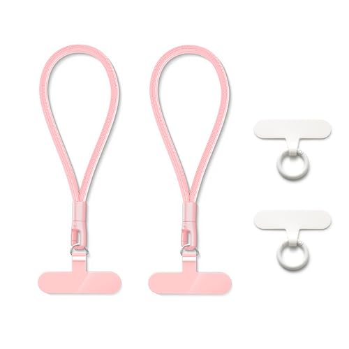 MORSUNBELA 2 Stück Handykette Kurz Handyanhänger, Handyband Kurz Universal Handykette Handgelenkriemen Lanyards, Rosa Schlüsselband für Handys Kameras Schlüssel MORSUNBELA 2 Stück Handykette Kurz Handyanhänger, Handyband Kurz Universal Handykette Handgelenkriemen Lanyards, Rosa Schlüsselband für Handys Kameras Schlüssel von MORSUNBELA
