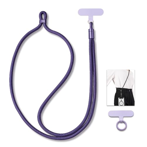 MORSUNBELA Handykette Handyband zum Umhängen, Verstellbar Handyschnur zum Umhängen Handy Umhängeband, Lanyard für Handys Schlüssel Universal Schlüsselband Violett MORSUNBELA Handykette Handyband zum Umhängen, Verstellbar Handyschnur zum Umhängen Handy Umhängeband, Lanyard für Handys Schlüssel Universal Schlüsselband Violett von MORSUNBELA