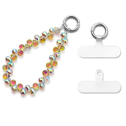 MORSUNBELA Handykette Kurz Handgelenk Perlen Handy Anhänger Handyanhänger Universal Handschlaufe Handyschmuck von MORSUNBELA