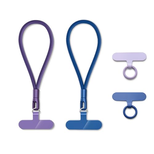 MORSUNBELA Handykette Kurz Handschlaufe Handy, Lanyards Handykette Handgelenk Handyband Handyanhänger für Kameras, Schlüssel, Handgelenkriemen - Lila + Blau MORSUNBELA Handykette Kurz Handschlaufe Handy, Lanyards Handykette Handgelenk Handyband Handyanhänger für Kameras, Schlüssel, Handgelenkriemen - Lila + Blau von MORSUNBELA