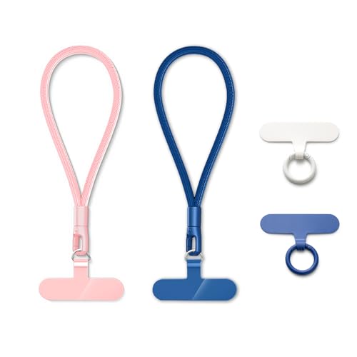 MORSUNBELA Handykette Kurz Handschlaufe Handy, Lanyards Handykette Handgelenk Handyband Handyanhänger für Kameras, Schlüssel, Handgelenkriemen - Rosa + Blau MORSUNBELA Handykette Kurz Handschlaufe Handy, Lanyards Handykette Handgelenk Handyband Handyanhänger für Kameras, Schlüssel, Handgelenkriemen - Rosa + Blau von MORSUNBELA