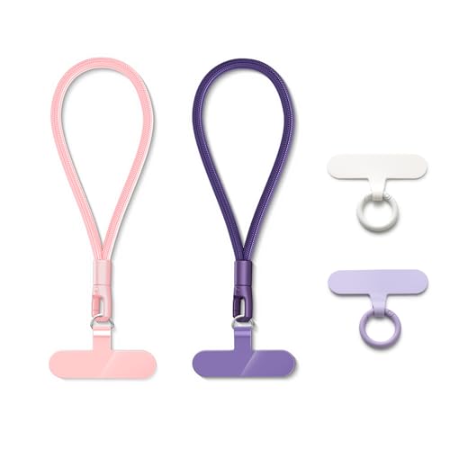 MORSUNBELA Handykette Kurz Handy Handschlaufe, Lanyards Handgelenk Handyband Handykette Handyanhänger für Kameras, Schlüssel, Handgelenkriemen - Rosa + Lila MORSUNBELA Handykette Kurz Handy Handschlaufe, Lanyards Handgelenk Handyband Handykette Handyanhänger für Kameras, Schlüssel, Handgelenkriemen - Rosa + Lila von MORSUNBELA