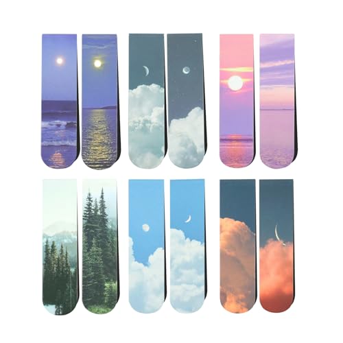 MORSUNBELA Magnetische Lesezeichen Bunt Set Für Buchliebhaber 12 Stücke Magnetlesezeichen Lesezeichen Geschenk Magnet Seite Markierungen Clip Bookmark von MORSUNBELA