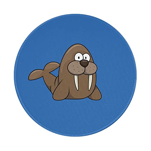 20,3 cm rundes Mauspad für Computer, Walrus, bedruckt, rutschfest, Gummi, modernes Gaming-Mauspad 20,3 cm rundes Mauspad für Computer, Walrus, bedruckt, rutschfest, Gummi, modernes Gaming-Mauspad von MORYEN