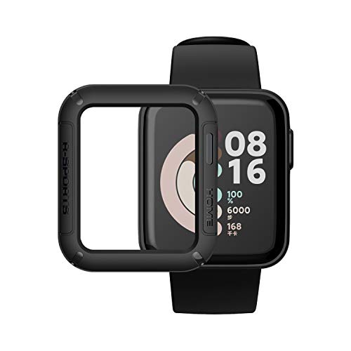 MOSHOU [2 Pack] Schutzhülle für Xiaomi MI Watch Lite, für Xiaomi Watch Case, vollständige Abdeckung, Displayschutzfolie aus TPU, passend für Xiaomi MI Watch Lite (Nior) von MOSHOU