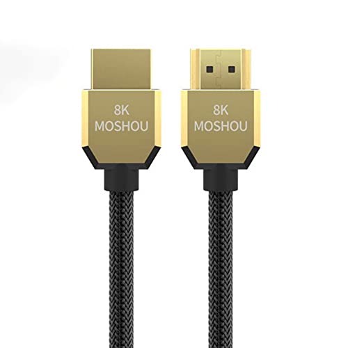 MOSHOU 8K HDMI 2.1 Kabel/HDMI eARC-Kabel für Soundbar 48Gbps,PS 5 HDMI Kabel 8K@60Hz/4K@120Hz/2K@240Hz,Dynamic HDR, Dolby Atmos für Fire TV, HDTV, Xbox Series X/S (1M) von MOSHOU