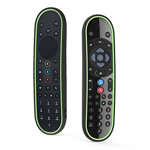 MOSHOU Anti-Rutsch Schutzhülle Kompatibel mit 2020 Newest Sky Q Fernbedienung EC201 / EC202, Silikon Schutz, Guter Grip, Stoßfeste Abdeckung mit Anti-Lost Handschlaufe (Schwarz Grün) von MOSHOU