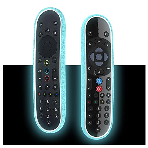 MOSHOU Anti-Rutsch Schutzhülle Kompatibel mit 2020 Newest Sky Q Fernbedienung EC201 / EC202, Silikon Schutz, Guter Grip, Stoßfeste Abdeckung mit Anti-Lost Handschlaufe (Blau+Weiß) von MOSHOU