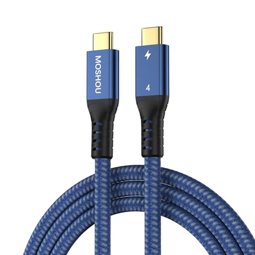 MOSHOU Thunderbolt 4 Kabel USB4 100W,USB-C auf USB-C Kable,8K@60Hz,unterstützt 100W Leistung und 40Gbit/s Datentransfer schnell Ladekabel für iPhone15 Macbook Matebook iPad Pixel PS5 Switch (1m) von MOSHOU