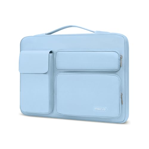 MOSISO 360 Schützend Laptop Hülle Kompatibel mit MacBook Air/Pro,13-13,3 Zoll,Kompatibel mit MacBook Pro 14 M4 M3 M2 M1,Seitlich Offene Tasche mit 2 Erhöht&1 Klappe Taschen&Gürtel,Luft Blau MOSISO 360 Schützend Laptop Hülle Kompatibel mit MacBook Air/Pro,13-13,3 Zoll,Kompatibel mit MacBook Pro 14 M4 M3 M2 M1,Seitlich Offene Tasche mit 2 Erhöht&1 Klappe Taschen&Gürtel,Luft Blau von MOSISO