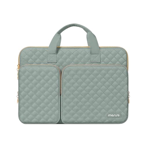 MOSISO 360 Schützende Laptop Hülle Kompatibel mit MacBook Air/Pro,13-13,3 Zoll Notebook,Pro 14 Zoll 2024-2021 M4 M3 M2 M1 Pro Max,Quadratisch Gesteppt Tasche mit 2 Taschen&Griff&Gürtel, Antikes Grün MOSISO 360 Schützende Laptop Hülle Kompatibel mit MacBook Air/Pro,13-13,3 Zoll Notebook,Pro 14 Zoll 2024-2021 M4 M3 M2 M1 Pro Max,Quadratisch Gesteppt Tasche mit 2 Taschen&Griff&Gürtel, Antikes Grün von MOSISO