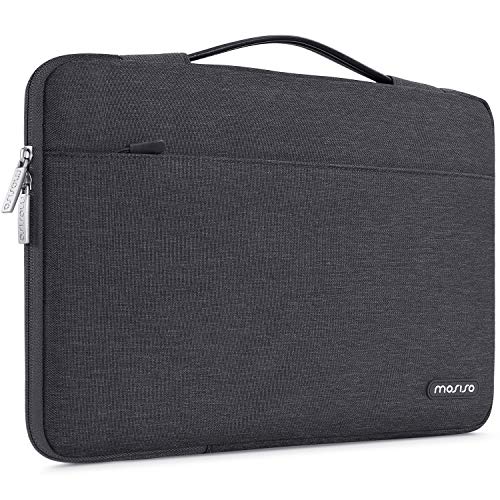 MOSISO 360 Schutzhülle Laptop Hülle Sleeve Kompatibel mit MacBook Air/Pro,13-13,3 Zoll Notebook, Kompatibel mit MacBook Pro 14 M3 M2 M1 2023-2021,Polyester Tasche mit Trolley Gürtel,Space Grau von MOSISO