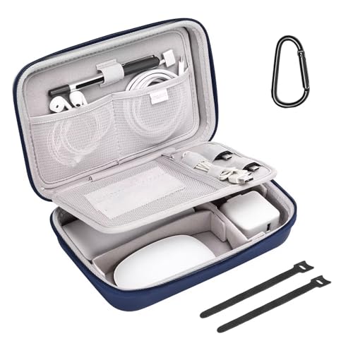 MOSISO Elektronik Organizer Reisen Tasche Kompatibel mit MacBook Netzteil,Kompatibel mit Magic Mouse&Pencil,SD Karte,USB Flash Disk mit 4 Modularer Einsatz & 2 Kabelbinder & Karabinerhaken,Marineblau MOSISO Elektronik Organizer Reisen Tasche Kompatibel mit MacBook Netzteil,Kompatibel mit Magic Mouse&Pencil,SD Karte,USB Flash Disk mit 4 Modularer Einsatz & 2 Kabelbinder & Karabinerhaken,Marineblau von MOSISO