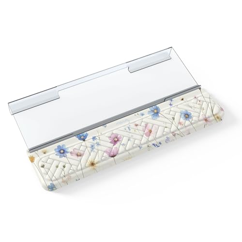 MOSISO Handgelenkauflage für Tastatur & Tastaturständer Set,Ergonomisches Mauspad mit Cosmos Flowers Motiv,Rutschfeste Kissen mit Gewebten Streifen mit Klarer Acrylhalter für Büro und Hause,Weiß MOSISO Handgelenkauflage für Tastatur & Tastaturständer Set,Ergonomisches Mauspad mit Cosmos Flowers Motiv,Rutschfeste Kissen mit Gewebten Streifen mit Klarer Acrylhalter für Büro und Hause,Weiß von MOSISO