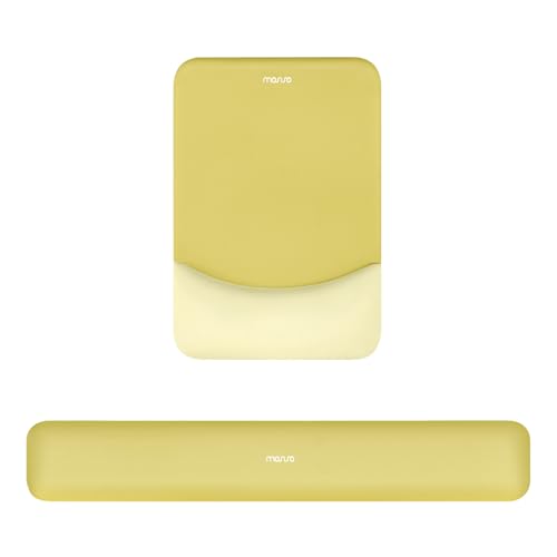 MOSISO Handgelenkstütze für Mauspad&Tastatur Set, Rechteckig Ergonomisch Mauspad Rutschfest Basis Home/Büro Schmerzlinderung&Typing Kissen mit Neopren Cloth&Erhöht Gebogen Memory Schaum,Gelb MOSISO Handgelenkstütze für Mauspad&Tastatur Set, Rechteckig Ergonomisch Mauspad Rutschfest Basis Home/Büro Schmerzlinderung&Typing Kissen mit Neopren Cloth&Erhöht Gebogen Memory Schaum,Gelb von MOSISO