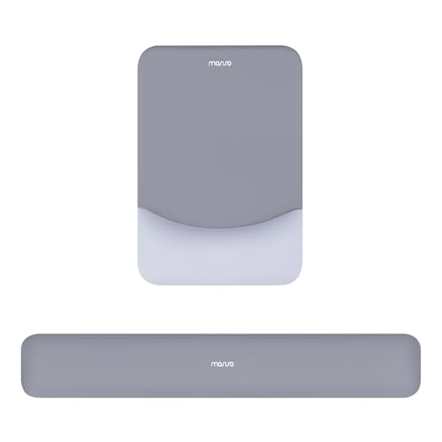 MOSISO Handgelenkstütze für Mauspad&Tastatur Set, Rechteckig Ergonomisch Mauspad Rutschfest Basis Home/Büro Schmerzlinderung&Typing Kissen mit Neopren Cloth&Erhöht Gebogen Memory Schaum,Grau MOSISO Handgelenkstütze für Mauspad&Tastatur Set, Rechteckig Ergonomisch Mauspad Rutschfest Basis Home/Büro Schmerzlinderung&Typing Kissen mit Neopren Cloth&Erhöht Gebogen Memory Schaum,Grau von MOSISO