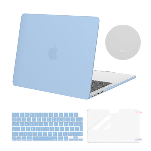 MOSISO Hülle Kompatibel mit MacBook Air 13,6 M4 M3 M2 A3240 A3113 A2681,Schutzhülle Case for MacBook M4 M3 M2 Air 13 Zoll 2025 2024-2022&Tastaturschutz&Displayschutz&Untersetzer,Luft Blau MOSISO Hülle Kompatibel mit MacBook Air 13,6 M4 M3 M2 A3240 A3113 A2681,Schutzhülle Case for MacBook M4 M3 M2 Air 13 Zoll 2025 2024-2022&Tastaturschutz&Displayschutz&Untersetzer,Luft Blau von MOSISO