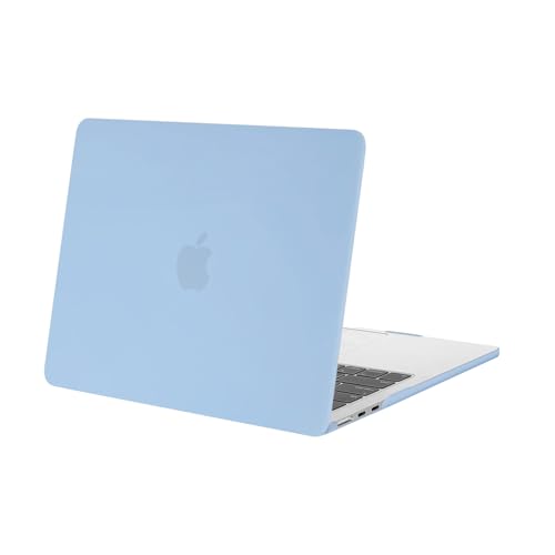 MOSISO Hülle Kompatibel mit MacBook Air 13,6 Zoll 2024 2023 2022 M3 A3113 A2681 M2 Chip mit Liquid Retina Display Touch ID,Schützend Plastik Hartschale Schutzhülle Case, Luft Blau von MOSISO