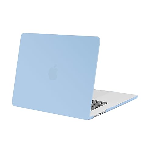 MOSISO Hülle Kompatibel mit MacBook Air 15 Zoll 2023 2024 Freigabe M3 A3114 M2 A2941 Chip mit Liquid Retina Display & Touch ID, Schützend Plastik Hartschale Case Cover, Luft Blau von MOSISO