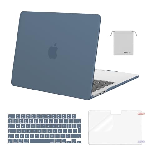MOSISO Hülle Kompatibel mit MacBook Air M4 M3 M2 13 Zoll 2025 2024-2022 A3240/3113/2681,Schutzhülle Hartschale&Tastaturschutz&Displayschutz&Tasche für MacBook Air 13,6 Zoll Hülle,Stahlblau MOSISO Hülle Kompatibel mit MacBook Air M4 M3 M2 13 Zoll 2025 2024-2022 A3240/3113/2681,Schutzhülle Hartschale&Tastaturschutz&Displayschutz&Tasche für MacBook Air 13,6 Zoll Hülle,Stahlblau von MOSISO