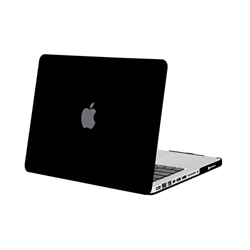 MOSISO Hülle Kompatibel mit MacBook Pro 13 Zoll Alte Version (Modell: A1278, mit CD-ROM) Early 2012/2011/2010/2009/2008, Plastik Hartschale Schutzhülle Case Cover, Schwarz von MOSISO