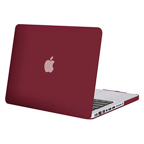 MOSISO Hülle Kompatibel mit MacBook Pro 13 Zoll Alte Version (Modell: A1278, mit CD-ROM) Early 2012/2011/2010/2009/2008, Plastik Hartschale Schutzhülle Case Cover, Weinrot von MOSISO