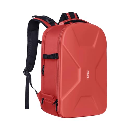 MOSISO Kamera Rucksack, DSLR/SLR/Spiegellose Fotografie Kameratasche 15-16 Zoll Wasserdichte Hartschale Hülle mit Stativhalter & Laptopfach kompatibel mit Canon/Nikon/Sony, Rot von MOSISO