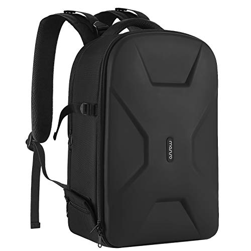 MOSISO Kamera Rucksack, DSLR/SLR/Spiegellose Fotografie Kameratasche 15-16 Zoll Wasserdichte Hartschale Hülle mit Stativhalter & Laptopfach kompatibel mit Canon/Nikon/Sony, Schwarz von MOSISO