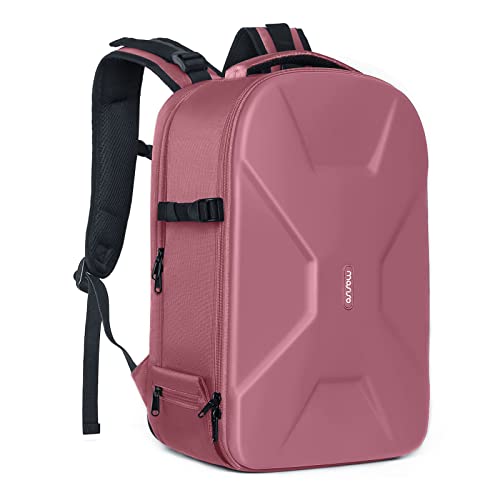 MOSISO Kamera Rucksack, DSLR/SLR/Spiegellose Fotografie Kameratasche 15-16 Zoll Wasserdichte Hartschale Hülle mit Stativhalter & Laptopfach kompatibel mit Canon/Nikon/Sony, Staubige Rose von MOSISO