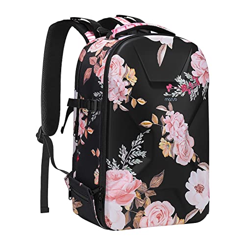 MOSISO Kamera Rucksack, DSLR/SLR/Spiegellose Fotografie Kameratasche Peony Wasserdichte Hartschale Schutzhülle mit Stativhalterung & Laptopfach Kompatibel mit Canon/Nikon/Sony/DJI Mavic Drone,Schwarz von MOSISO