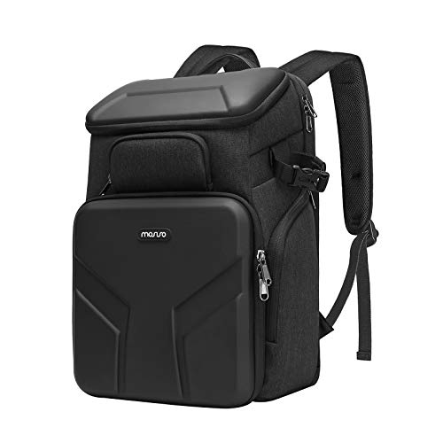 MOSISO Kamera Rucksack, DSLR/SLR/Spiegellose Fotografie Wasserdicht 17,3 Zoll Kamera Tasche mit Front Hartschale&Laptopfach vorne&Stativhalter&Regenschutz Kompatibel mit Canon/Nikon/Sony, Space Grau von MOSISO