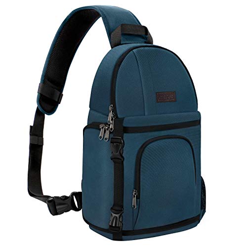 MOSISO Kamera Umhängetasche,DSLR/SLR/Spiegellos Kameratasche Stoßfeste Fotografie Kamerarucksack mit Stativhalter&Abnehmbar Modularen Einsätzen Kompatibel mit Canon/Nikon/Sony/Fuji,Jägergrün von MOSISO