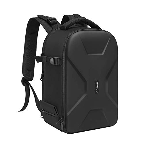 MOSISO Kamerarucksäck,DSLR/SLR/Spiegellose Schutz Einfügen Fotografie Kameratasche Voll Geöffnet Wasserdichte Hartschale Hülle mit Stativhalter&Laptopfach,Kompatibel mit Canon/Nikon/Sony,Schwarz von MOSISO